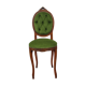 Room chair medaillon green fabrics