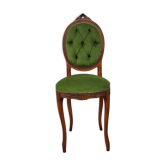 Room chair medaillon green fabrics