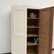Restored 1930 art deco wardrobe, pure linen color