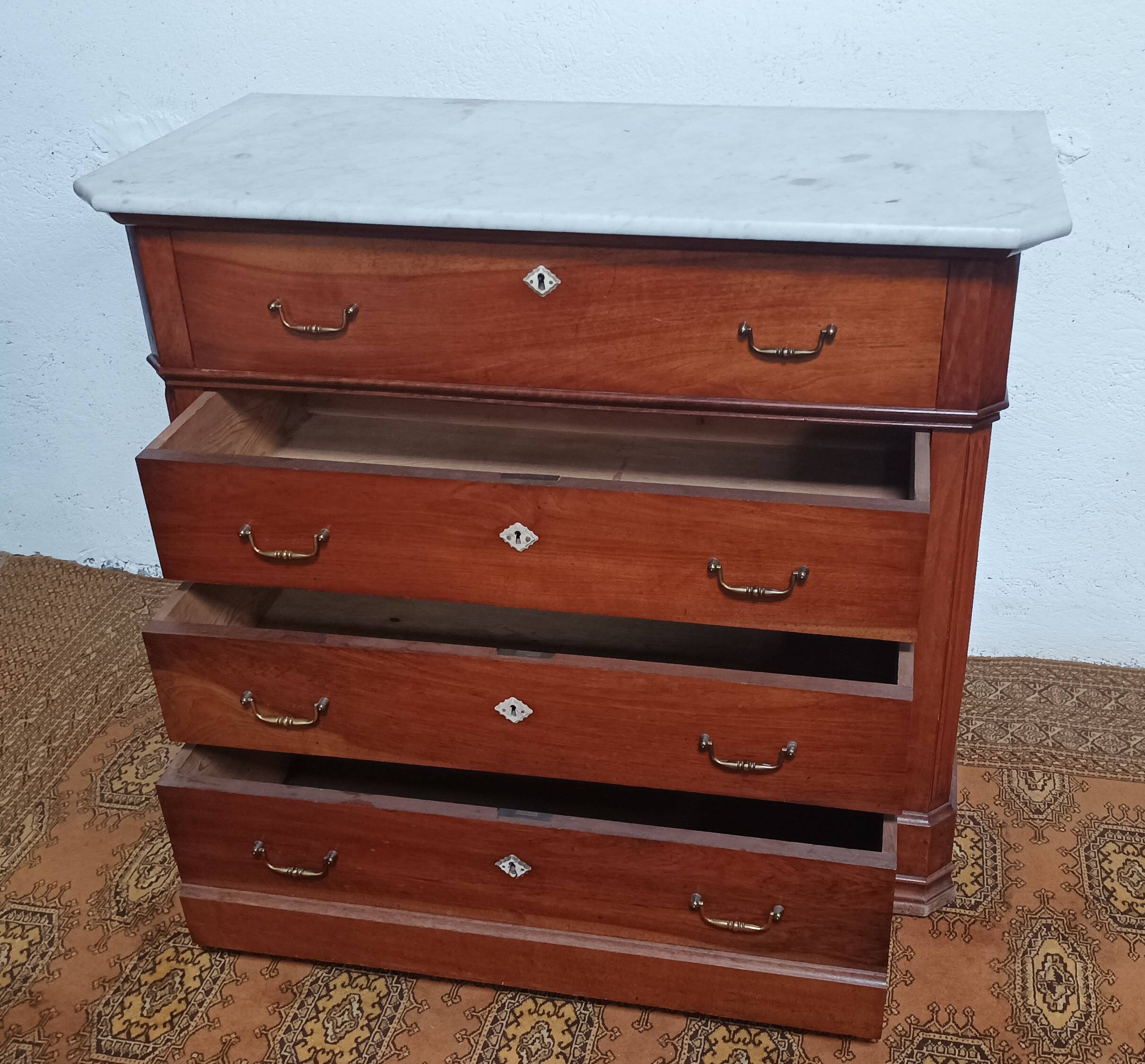 Louis Philippe walnut chest of drawers