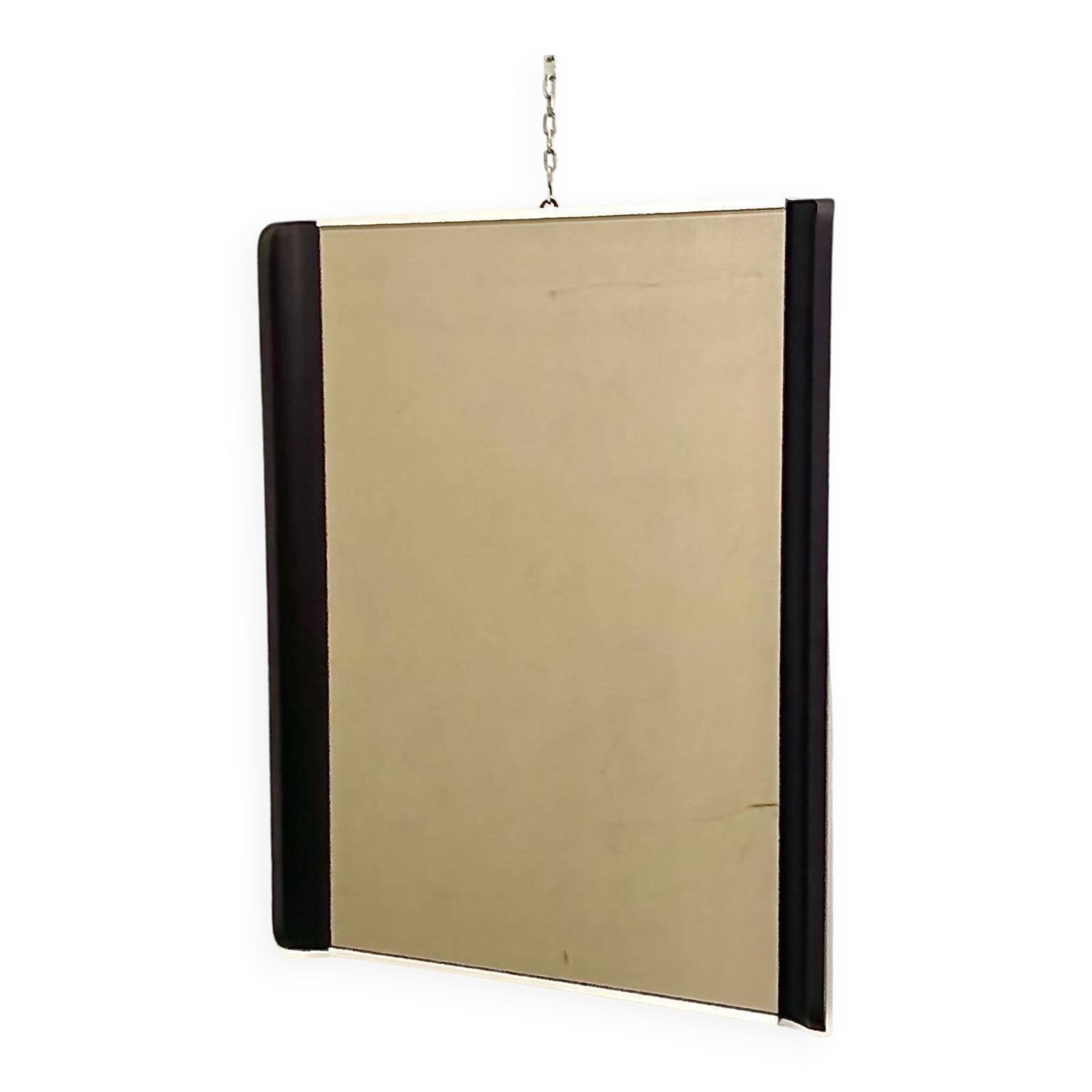 Midcentury Modern Barber Shop Wall Mirror, Italy 1970