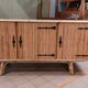 Vintage 3-door bamboo and rattan sideboard 50
