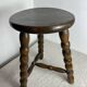Turned wooden stool