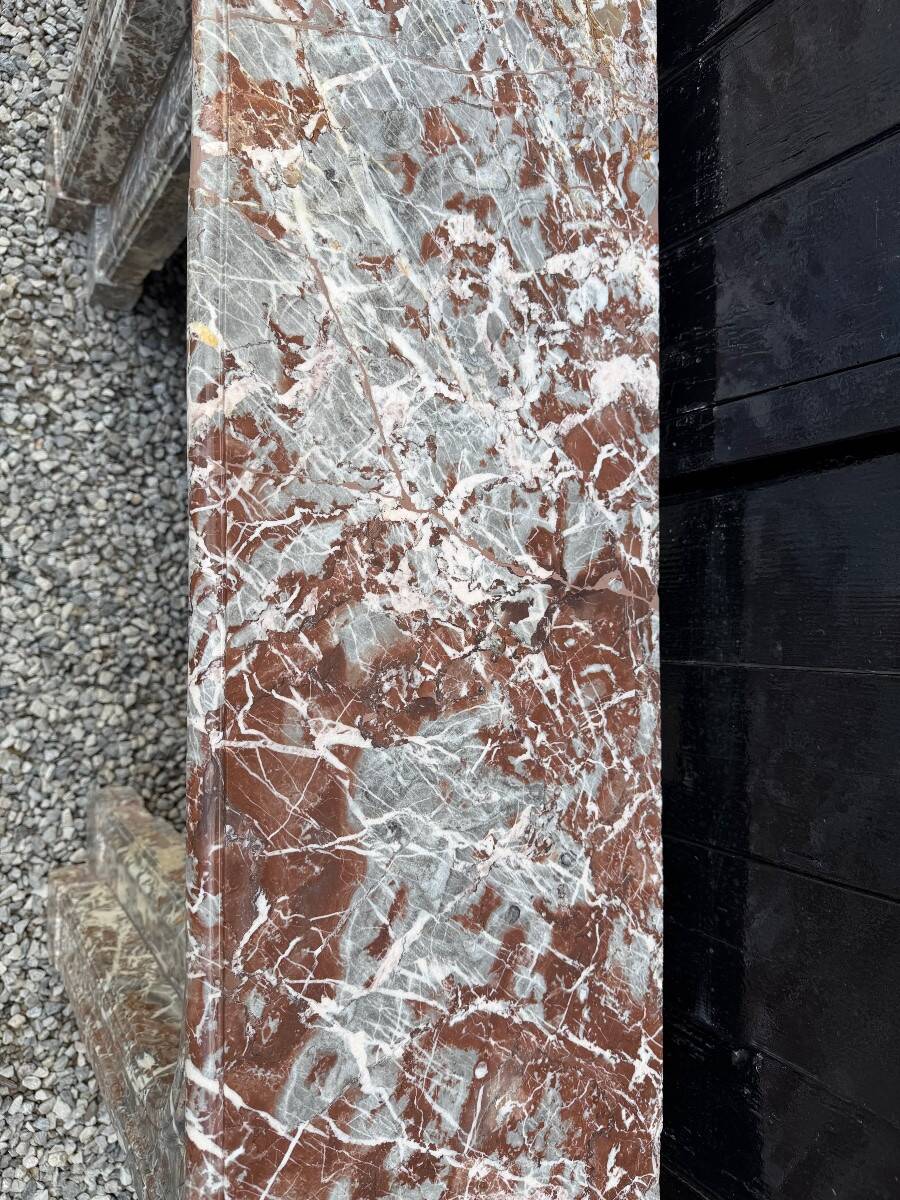 Regency fireplace in grey Ardennes marble, 18th century