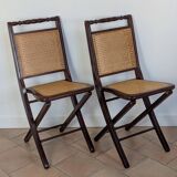 Set of 5 caned chairs