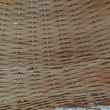 Duo of rattan hanging lamps