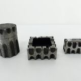 Casper Studioguss 1970s Aluminum Brutalist Smoking Set