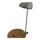 Vintage lamp 1980 medical gray cement and chrome - 50 cm