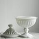 Footed cup, candy box with white opaline lid