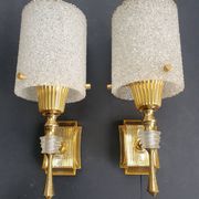 Pair of vintage 1970s perspex wall sconces.