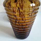 Vintage amber glass vase
