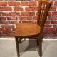 Lot de 4 chaises bistrot en bois vernis