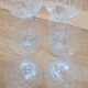 6 verres à pied en verre gravé