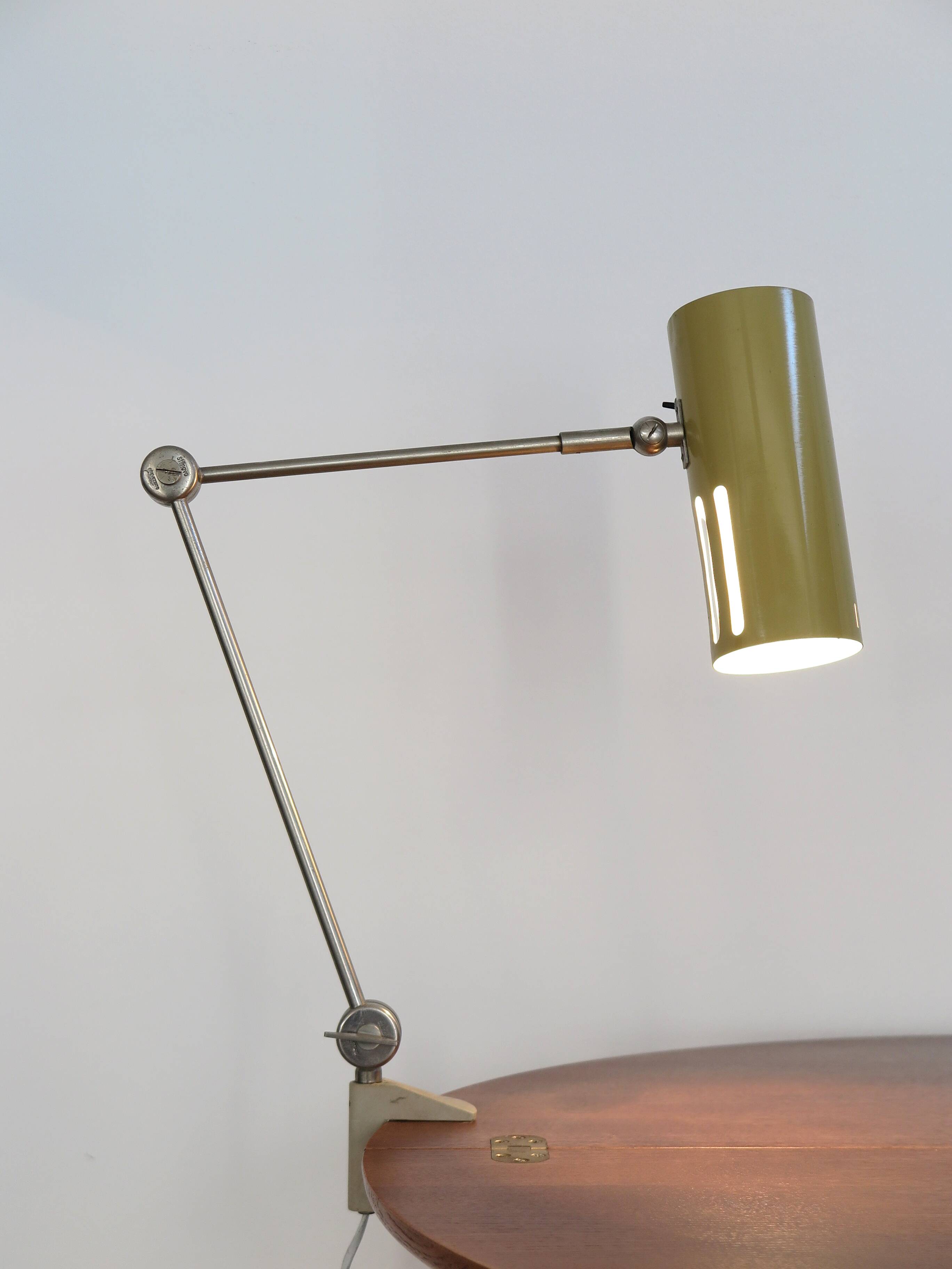 Stilnovo Italian metal clamp lamp 1950s