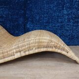 Wicker and rattan lounge chair by Carl Ojerstam for Ikea circa 1980/1990