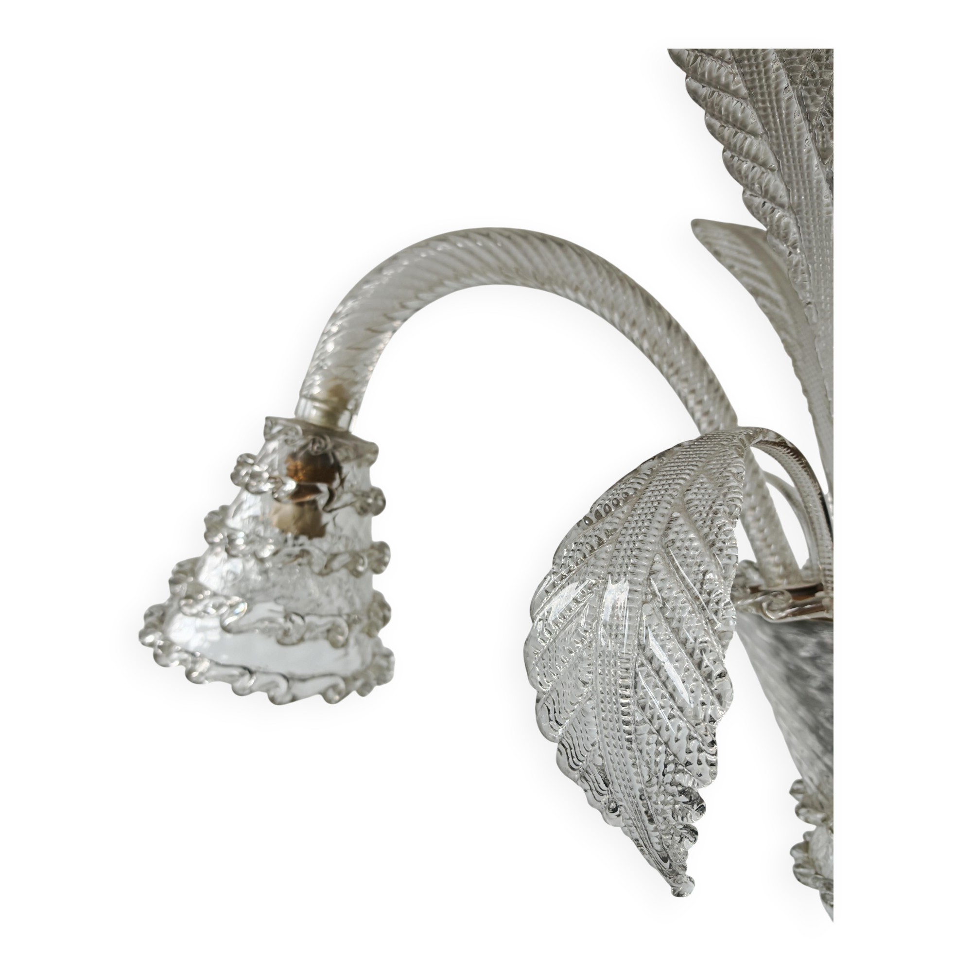 Art Deco chandelier in Murano glass by Barovier and Toso from the 1940s.