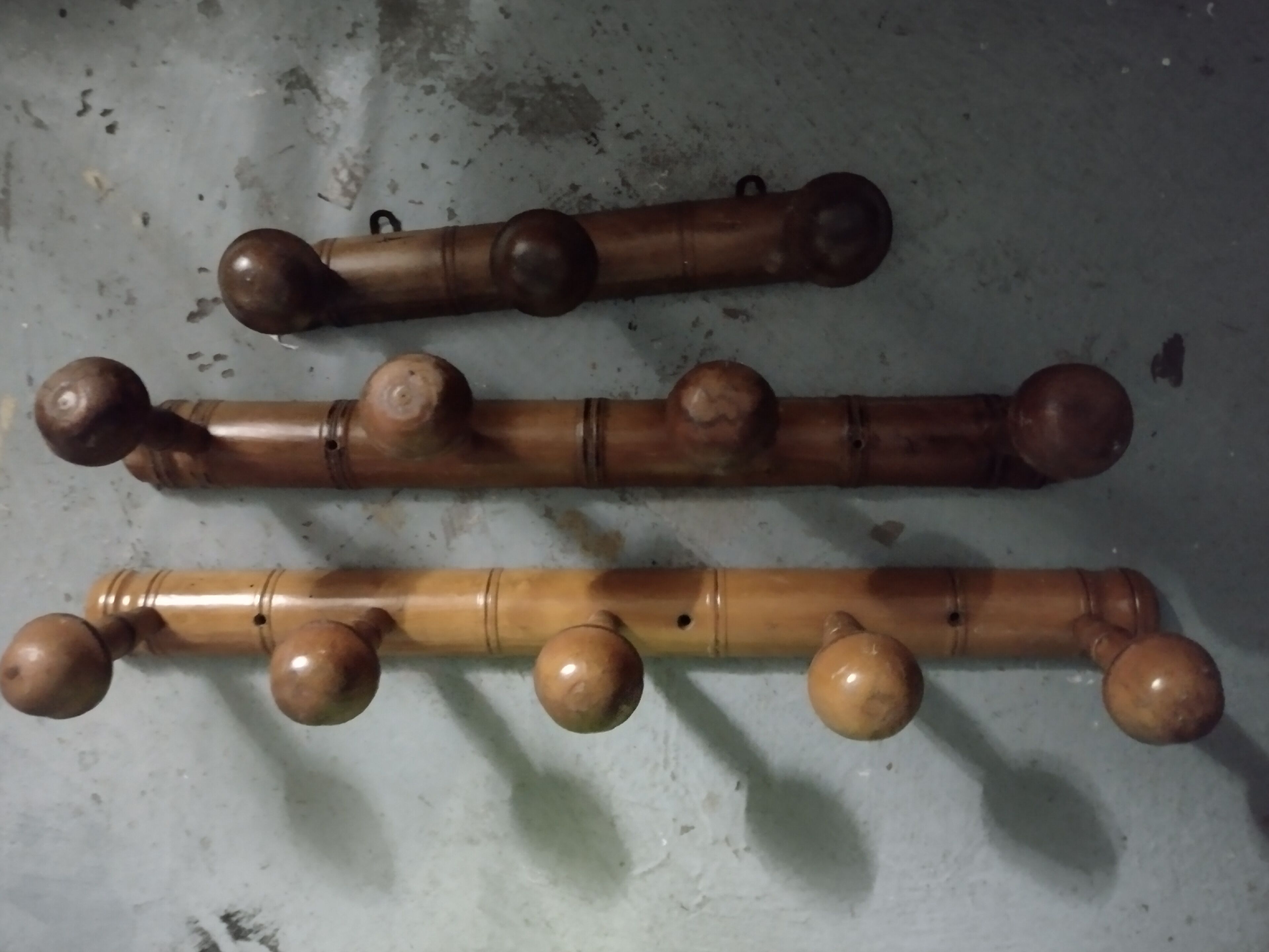 Vintage bamboo wall coat hook