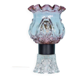Vintage table lamp in Swedish coloured glass, glass table lamp.