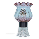 Vintage table lamp in Swedish coloured glass, glass table lamp.