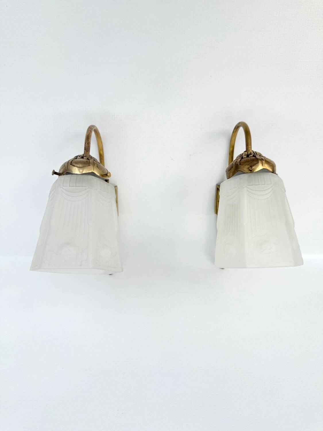 Antique art deco wall lights