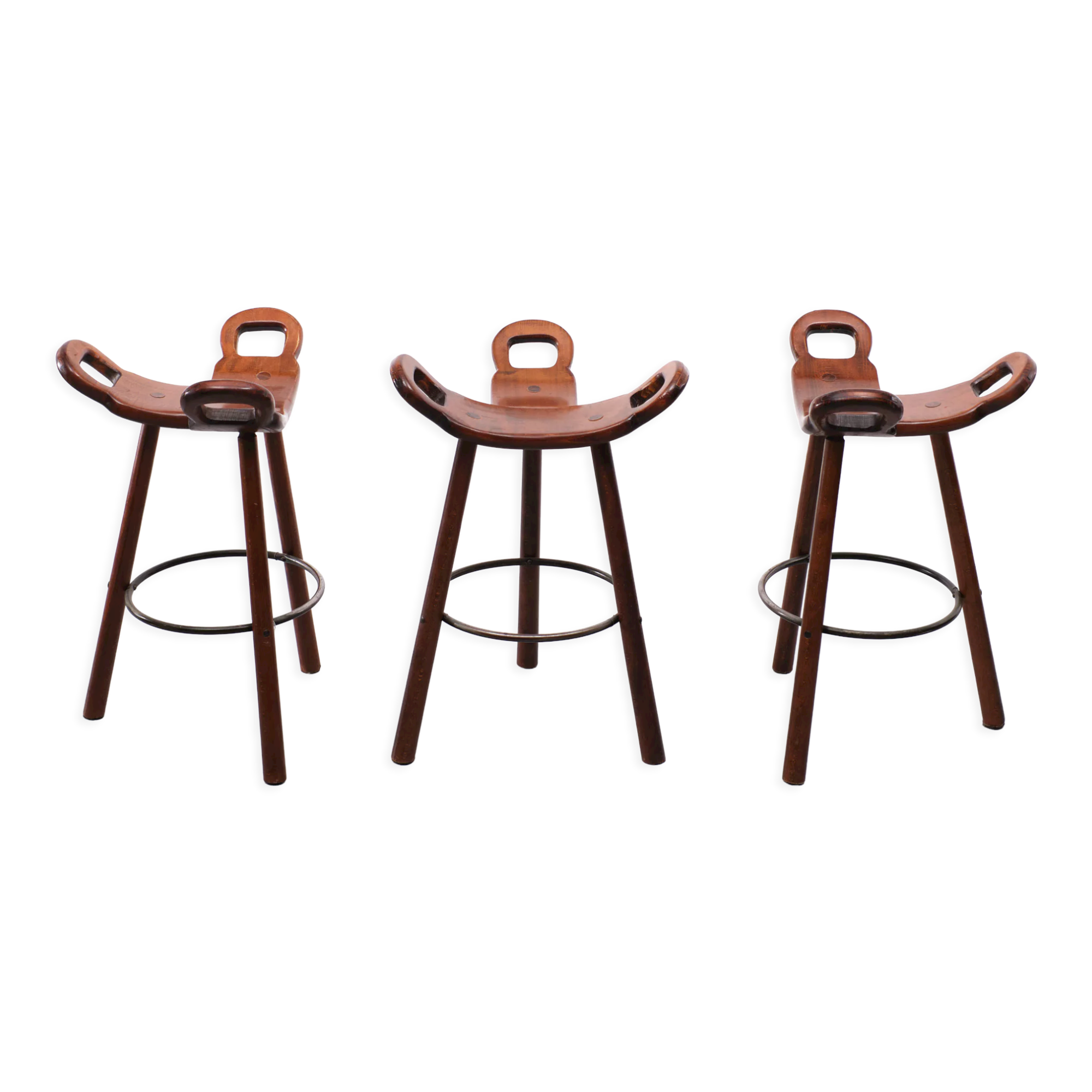 Spanish marbella sergio rodrigues bar stools 1970s