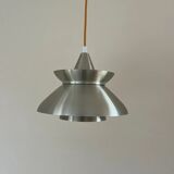 Vintage Danish chrome/ochre pendant - Doo Wop style lamp