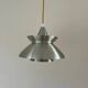 Vintage Danish chrome/ochre pendant - Doo Wop style lamp