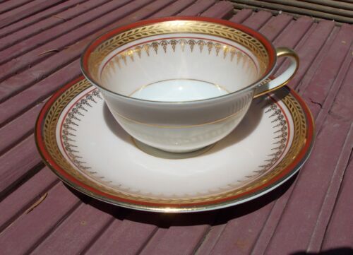 8 tasses café porcelaine Limoges Ahrenfeldt belle dorure