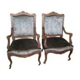 Paire de fauteuils Régence