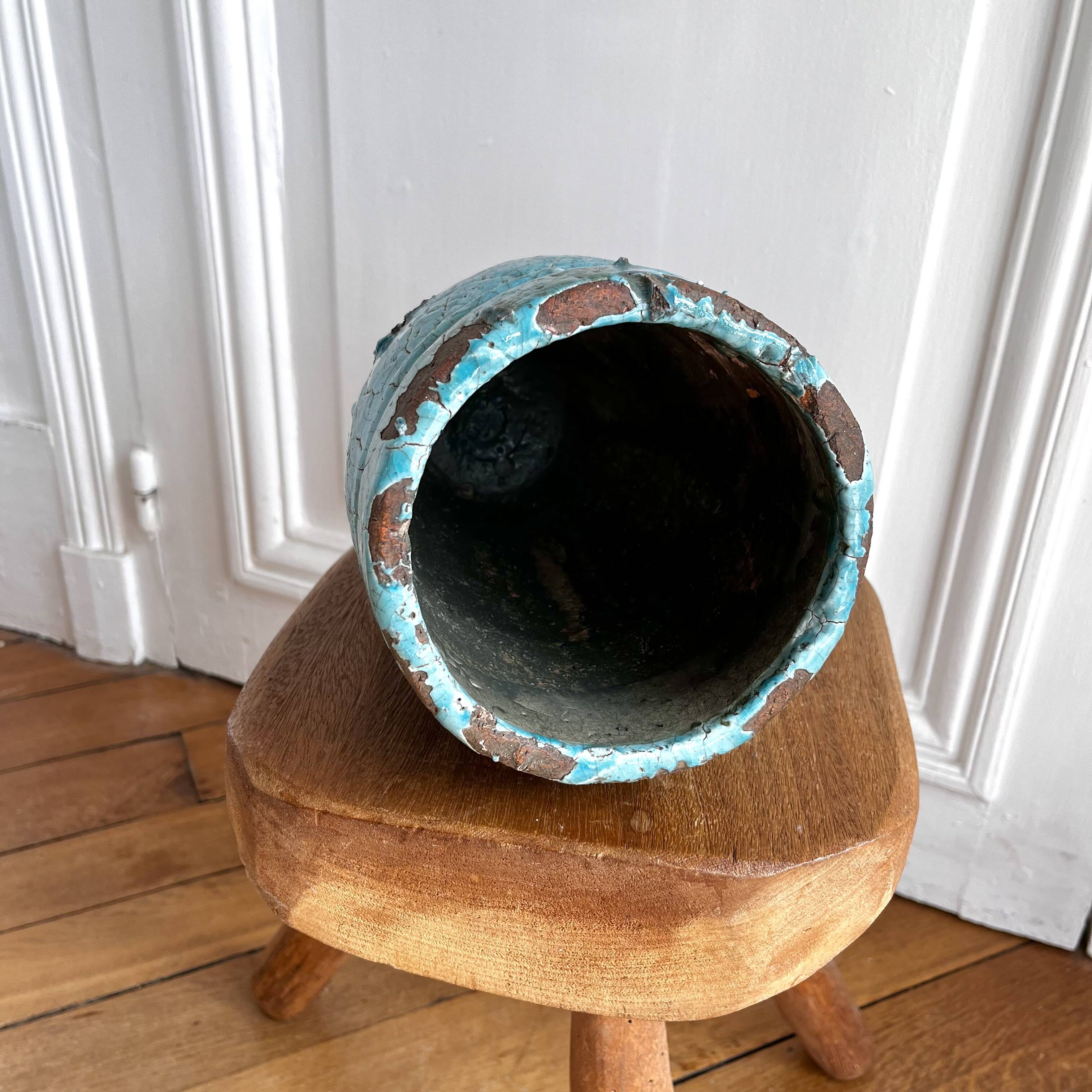 Glazed terracotta vase, Italy, 1950s