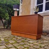 Comptoir de magasin vintage année 60 en chêne