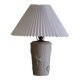 Modern vintage French table lamp, made of stone with fish patterns, 1970s.