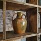 Old industrial shelf / room divider in pine, France, early 20th century
