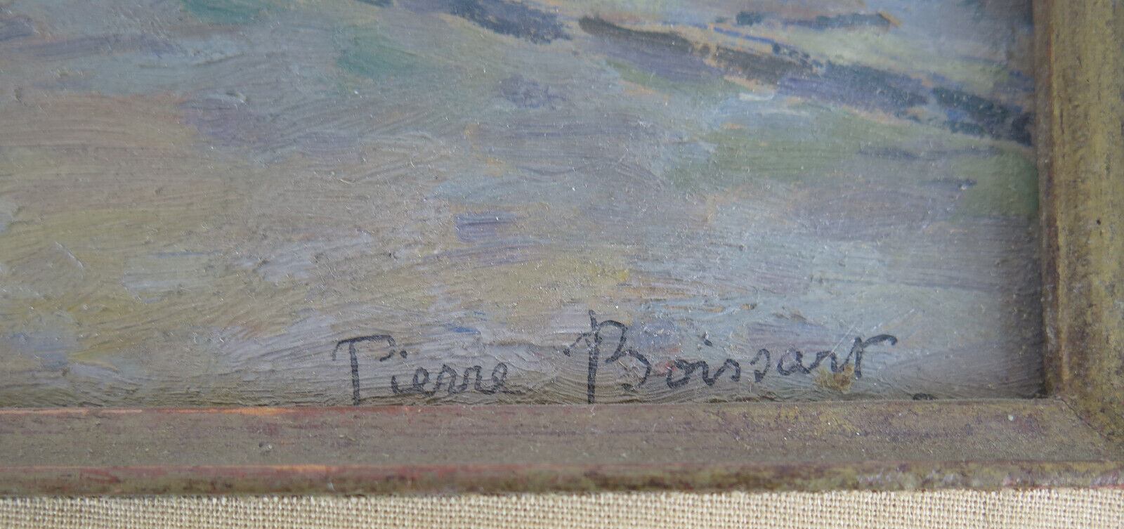 Antique painting by Pierre Boissart (1878-1944) signed country view B8