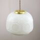intricate Mid-Century Italian Brass and Opaline Pendant Lamp, 1950s