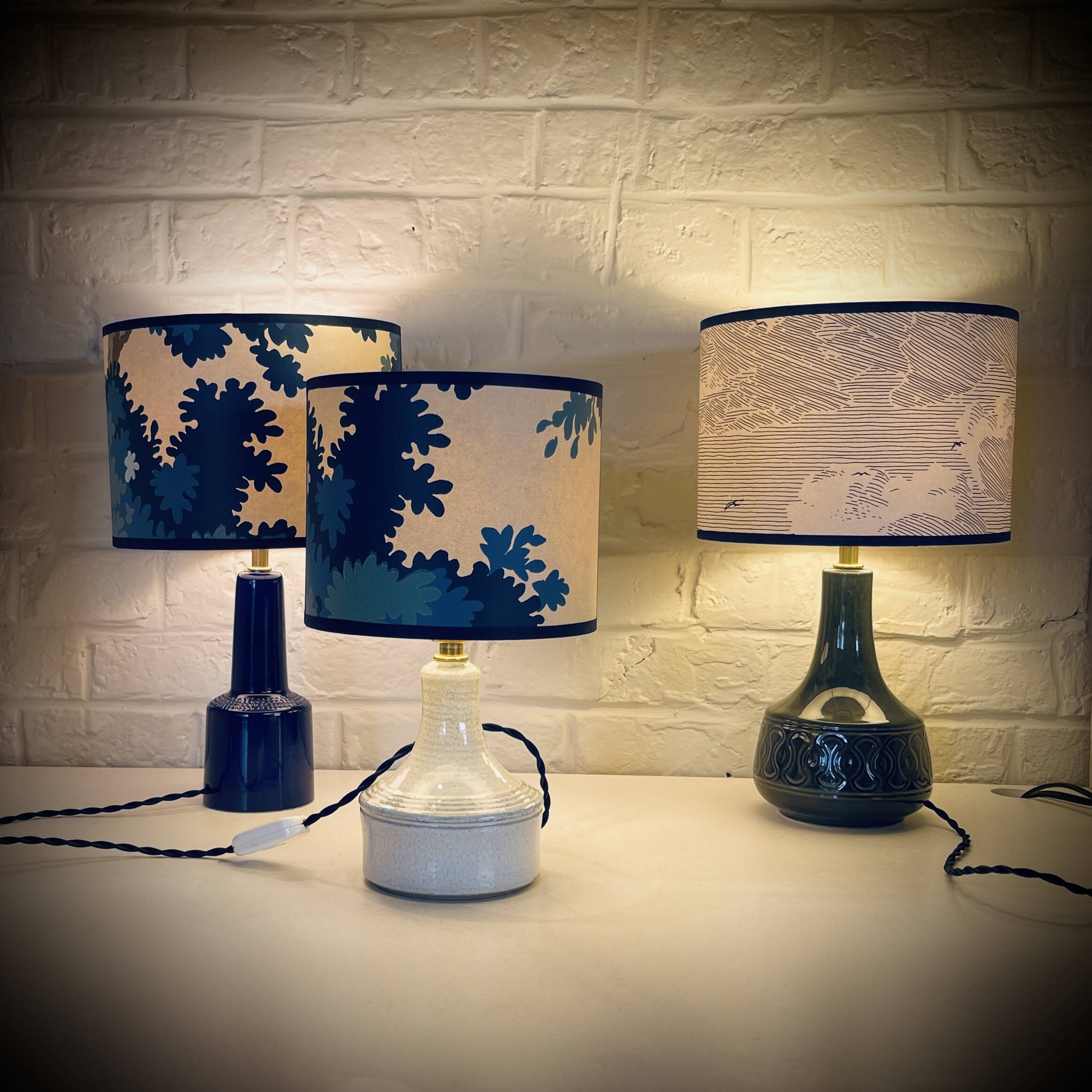 Danish ceramic lamp base from the 70s