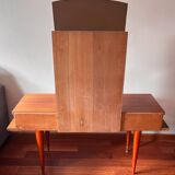 Scandinavian dressing table mirror from the 50s-60s with compass feet