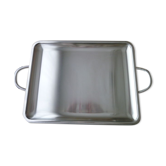 Service tray in satin stainless steel Létang and Rémy 45 x 35 cm