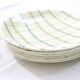 Set of 6 flat plates Salins, Yves pattern, vintage French