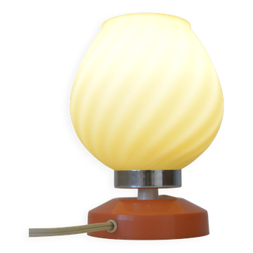 Vintage orange table lamp retro bedside light 1970's  MCM desk lamp