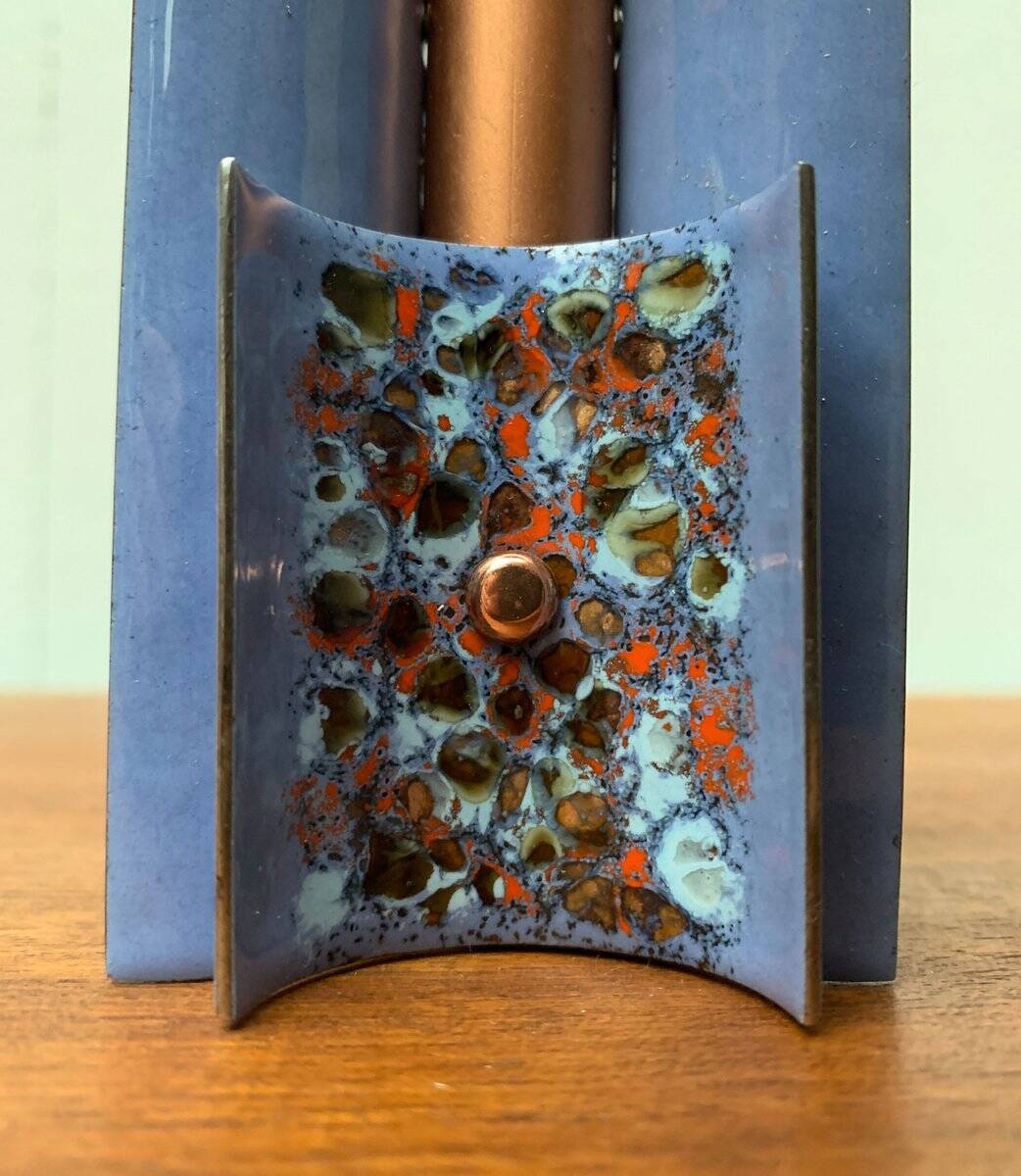 Vintage enamel candlestick