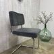 Pair of chrome and velvet chairs