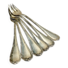6 fourchettes à huîtres Christofle rubans croisés métal argenté