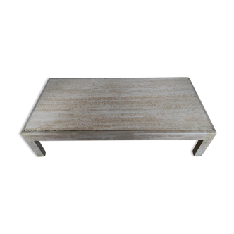 Travertine coffee table