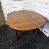 Vintage 60s extendable round teak table