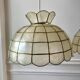 Pair of mother-of-pearl and brass suspensions 60-70s