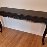 Console murale noire de style Louis XV
