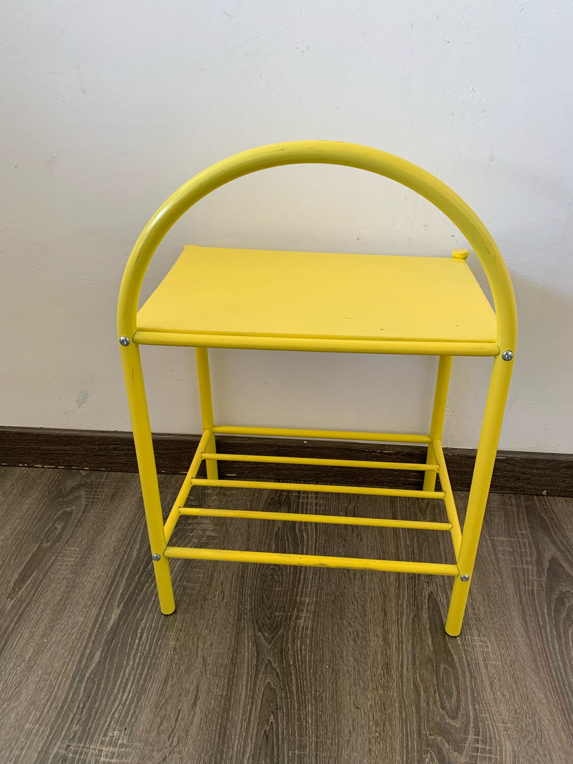 Yellow bedside table