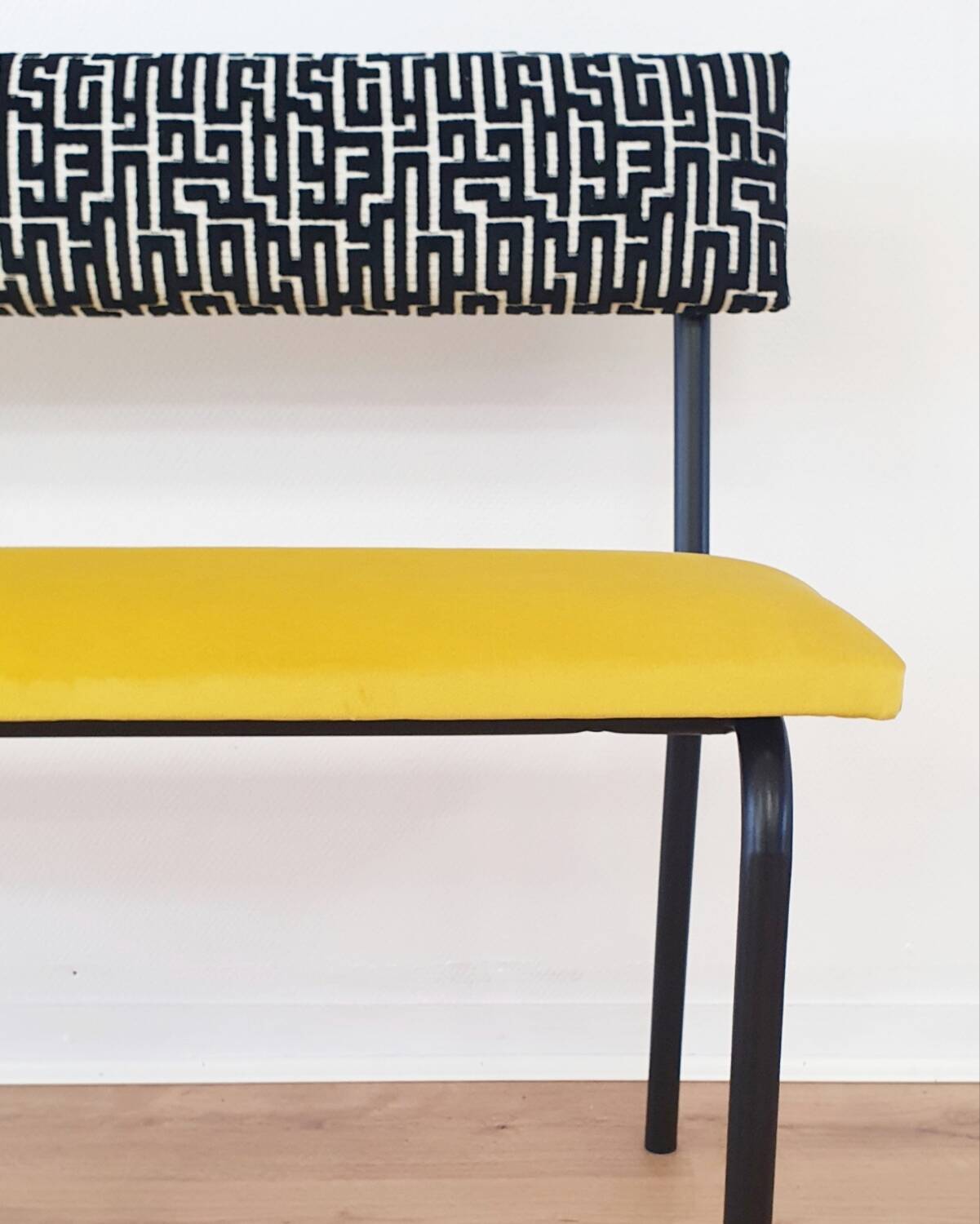 Banc vintage tapissé