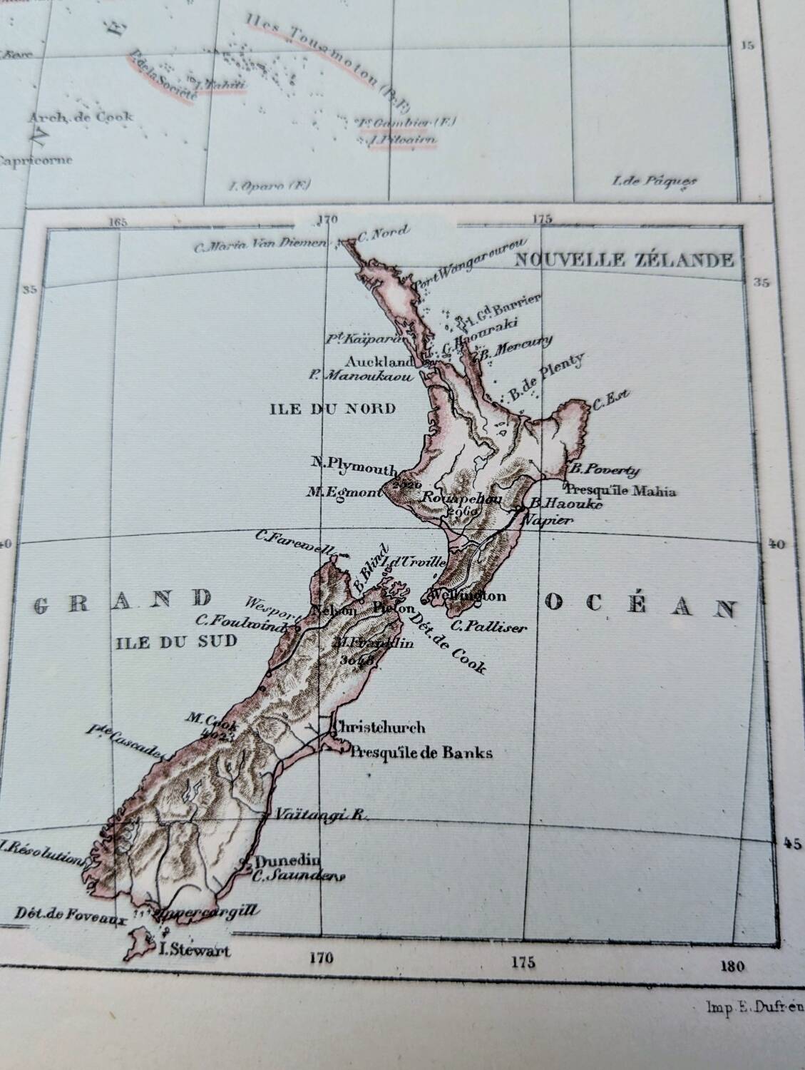 Oceania, Vintage Map, 1887, Authentic.